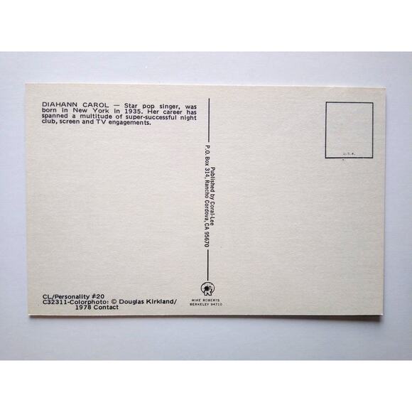 Diahann Carol Photo Postcard Julia Dynasty Actress Movie Star TV Singer UNUSED - Picture 2 of 2